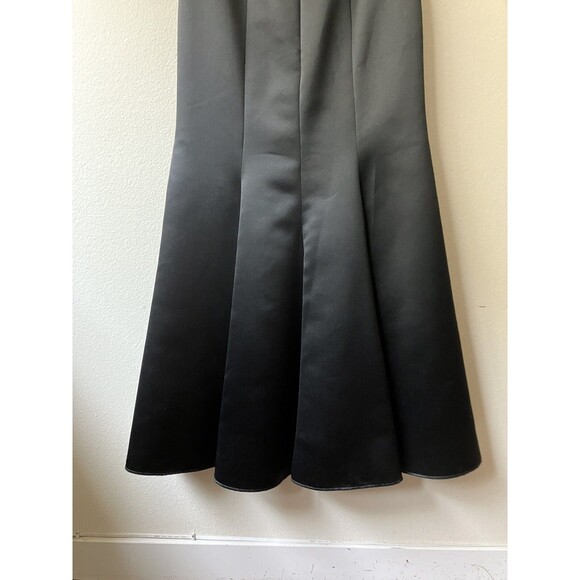Vintage Scott McClintock Black Strapless Mermaid Gown Velvet Panel XXS/XS READ - Picture 5 of 16